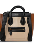 Smooth Calfskin Nano Tri-Color Luggage White