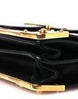 City Calfskin Ostrich Cahier Bag Fuoco Black