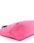 Tessuto Nylon Soft Padded Shopping Tote Fuxia