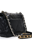 Lambskin Quilted Medium CHNL 19 Flap Black