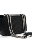 Lambskin Chevron Quilted Small LouLou Black