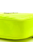 Patent Calfskin Matelasse Monogram Lou Camera Bag Neon Yellow