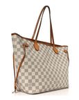 Damier Azur Neo Neverfull MM Rose Ballerine