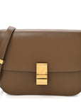 Box Calfskin Medium Classic Box Flap Bag Camel