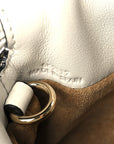 Calfskin Nano Flamenco Knot Clutch Soft White