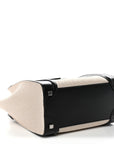 Textile Smooth Calfskin Micro Bi-Color Luggage Natural