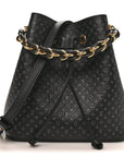 Calfskin Nanogram Embossed Neonoe BB Black