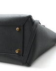 Grained Calfskin Mini Belt Bag Black