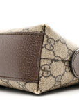 GG Supreme Monogram Textured Dollar Calfskin Web Small Ophidia Dome Shoulder Bag Beige Ebony New Acero