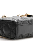 Lambskin Cannage Micro Lady D-Joy Black