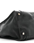 Drummed Calfskin Mini Luggage Black