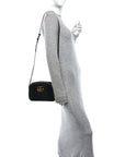 Calfskin Matelasse Small GG Marmont Chain Shoulder Bag Black