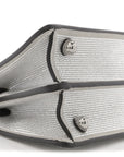 Crystal Vitello Laminato FF Petite Peekaboo I SEE U Satchel Crystal Argento