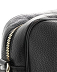 Pebbled Calfskin Small Soho Disco Bag Black