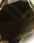 Canvas Knitted Check Mini Peg Duffle Bag Ivy