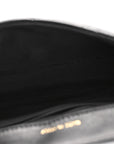 Calfskin Quilted Coco Mail Clutch With Chain Black