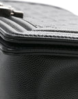 Caviar Quilted Medium Boy Flap Black