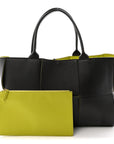 Nappa Maxi Intrecciato Medium Arco Tote Fondant Kiwi