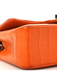 Alligator Mini Rectangular Flap Orange