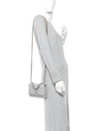 Lambskin Quilted CHNL 19 Wallet On Chain WOC Grey