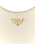 Brushed Calfskin Cleo Adjustable Strap Shoulder Bag White