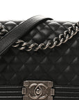 Caviar Quilted Medium Boy Flap Black