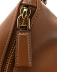 Soft Calfskin Large Aimee Shoulder Bag Caramel