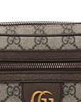 Soft GG Supreme Monogram Medium Ophidia Belt Bag Dark Brown