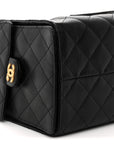 Caviar Quilted Medium CHNL 25 Handbag Black