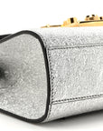 Galassia Small Padlock Shoulder Bag Argento