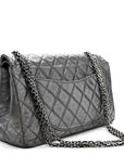 Metallic Aged Calfskin Quilted 2.55 Reissue 226 Flap Dark Silver