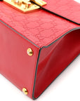 GCCIssima Signature Small Padlock Top Handle Bag Hibiscus Red