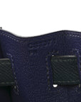 Epsom Sombrero Taurillon Clemence Kellygraphie Lettre H Kelly Sellier 28 Vert Cypress Bleu Obscur Malachite Bleu Encre