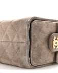 Suede Quilted Mini CHNL 25 Handbag Dark Grey