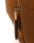 Re-Nylon Saffiano Stitched Re-Edition 1995 Chaine Drawstring Bucket Bag Brandy