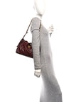 Caviar Quilted Small CHNL 25 Handbag Burgundy
