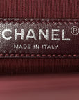 Velvet Tweed Quilted Medium Boy Flap Burgundy