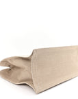Linen Calfskin Small Rive Gauche Tote Greggio Natural