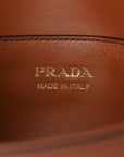 Soft Calfskin Traingle Arque Flap Shoulder Bag Cognac