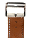 Matte Alligator Single Tour Watch Strap White