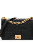 Caviar Quilted New Medium Boy Flap Black