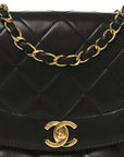 Lambskin Quilted Small Single Flap Black
