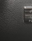 Metallic Lambskin Quilted Mini Rectangular Flap Dark Grey
