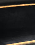 Grained Calfskin Caro Double Pouch Black