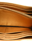 Vitello Catalan Mirror FF 1974 Embossed Continental Wallet on Chain Gold