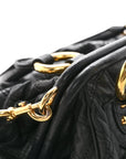 Calfskin Quilted Stam Black