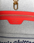 Denim Damier Monogram Onthego Blue Rouge