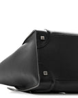 Drummed Calfskin Mini Luggage Black