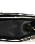 Calfskin Quilted Small Boy Top Handle Flap Black