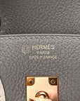 Togo Horseshoe Birkin 25 Etain Gris Perle